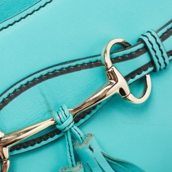 Pre Owned Gucci Turquoise Leather Small Emily Shoulder Bag