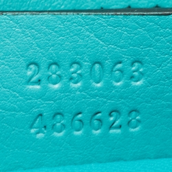 Pre Owned Gucci Turquoise Leather Small Emily Shoulder Bag