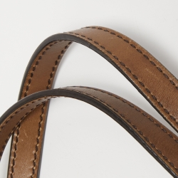 Pre Owned Gucci Beige/Brown GG Canvas and Leather Craft Tote