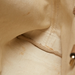 Pre Owned Gucci Beige/Brown GG Canvas and Leather Craft Tote