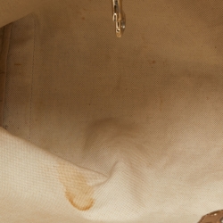 Pre Owned Gucci Beige/Brown GG Canvas and Leather Craft Tote