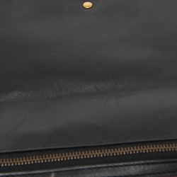 Pre Owned Gucci Black Love Embroidered Matelassé Velvet Medium GG Marmont Shoulder Bag