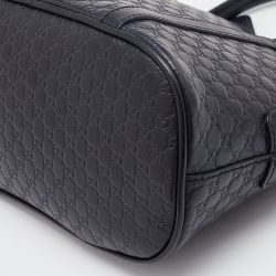 Gucci Black Microguccissima Leather Mini Dome Bag