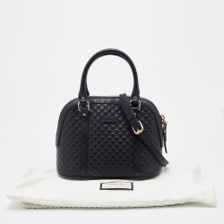 Gucci Black Microguccissima Leather Mini Dome Bag