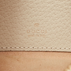 Pre Owned Gucci Beige/Cream GG Supreme Canvas and Leather Mini Ophidia Bag