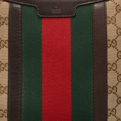 Pre Owned Gucci Beige/Brown GG Canvas and Leather Vintage Web Hobo