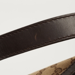 Pre Owned Gucci Beige/Brown GG Canvas and Leather Vintage Web Hobo