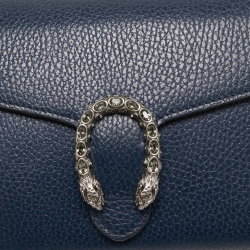 Gucci Navy Blue Leather Dionysus Wallet On Chain