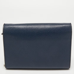 Gucci Navy Blue Leather Dionysus Wallet On Chain