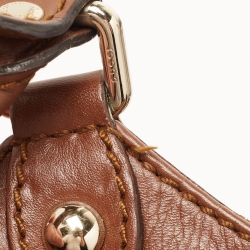 Pre Owned Gucci Brown/Beige GG Canvas and Leather Large Sukey Tote