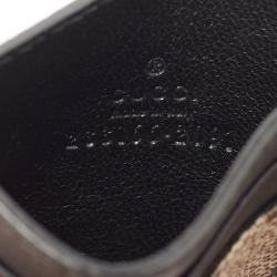 Gucci Beige/Black GG Supreme Canvas and Leather Bee Card Holder  