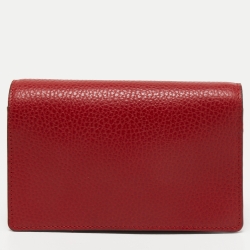 Gucci Red Leather Super Mini Dionysus Crossbody Bag