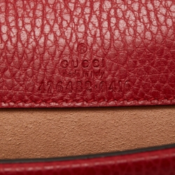 Gucci Red Leather Super Mini Dionysus Crossbody Bag