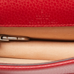 Gucci Red Leather Super Mini Dionysus Crossbody Bag