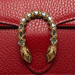 Gucci Red Leather Super Mini Dionysus Crossbody Bag