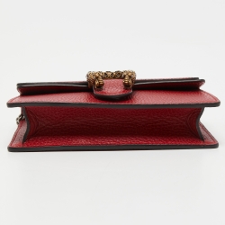 Gucci Red Leather Super Mini Dionysus Crossbody Bag