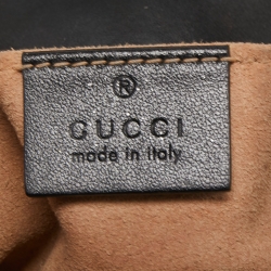 Gucci Black Matelassé Leather Mini GG Marmont Shoulder Bag