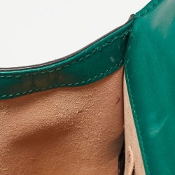 Gucci Green Guccissima Leather Small Padlock Shoulder Bag