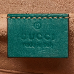 Gucci Green Guccissima Leather Small Padlock Shoulder Bag