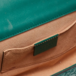 Gucci Green Guccissima Leather Small Padlock Shoulder Bag