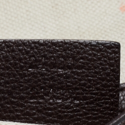 Pre Owned Gucci Beige/Ebony GG Canvas and Leather Techno Horsebit Flap Bag