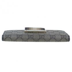 Pre Owned Gucci Brown Monogram Canvas Continental Wallet