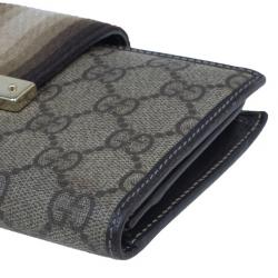 Pre Owned Gucci Brown Monogram Canvas Continental Wallet