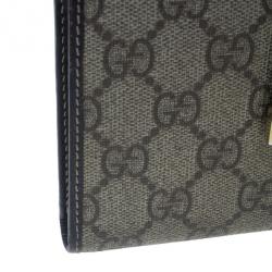 Pre Owned Gucci Brown Monogram Canvas Continental Wallet