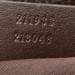 Gucci Beige/Brown GG Canvas and Leather New Ladies Web Hobo