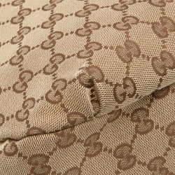 Gucci Beige/Brown GG Canvas and Leather New Ladies Web Hobo