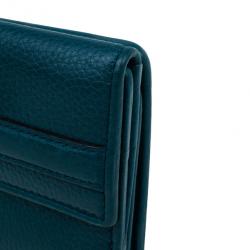 Gucci Blue Leather Belt Motif Continental Wallet