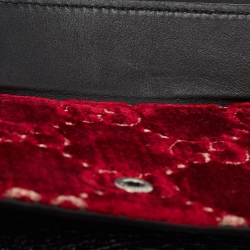 Gucci Red GG Velvet and Patent Leather Super Mini Dionysus Crossbody Bag