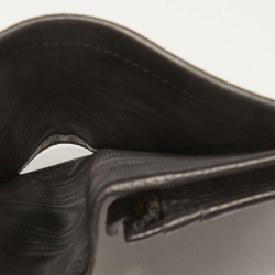 Gucci Black Leather Blind For Love Bee Card Case