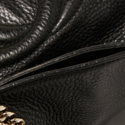 Pre Owned Gucci Black Grained Leather Large Soho Tote