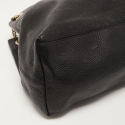 Pre Owned Gucci Black Grained Leather Large Soho Tote