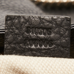 Pre Owned Gucci Black Grained Leather Large Soho Tote