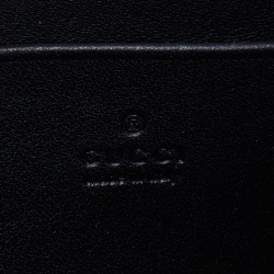 Pre Owned Gucci Black Matelassé Leather GG Marmont Wallet On Chain