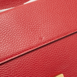 Pre Owned Gucci Red Leather Small Dionysus Shoulder Bag