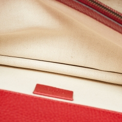 Pre Owned Gucci Red Leather Small Dionysus Shoulder Bag