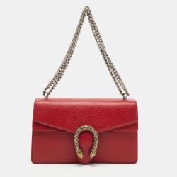 Dionysus leather crossbody bag Gucci Red in Leather - 32704977