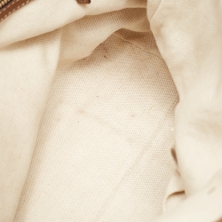 Pre Owned Gucci Brown/Beige GG Canvas and Leather Bree Foldover Bag