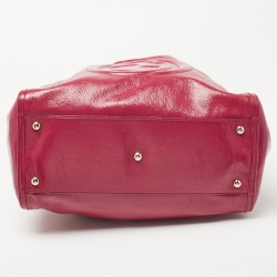 Pre Owned Gucci Pink Patent Leather Medium Soho Tote
