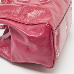 Pre Owned Gucci Pink Patent Leather Medium Soho Tote