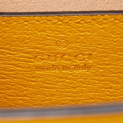 Pre Owned Gucci Mustard Leather Mini Diana Tote