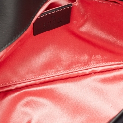 Pre Owned Gucci Black Matelassé Velvet Mini GG Marmont Shoulder Bag