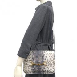 مملوكة مسبقًا Gucci Karung Printed Leather Bright Bit Crossbody