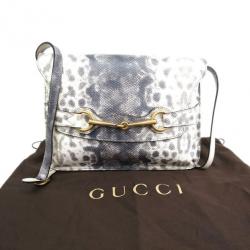 مملوكة مسبقًا Gucci Karung Printed Leather Bright Bit Crossbody