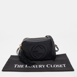 Pre Owned Gucci Black Leather Small Soho Disco Crossbody Bag