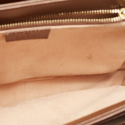 Pre Owned Gucci Beige/Brown GG Supreme Canvas and Leather 1955 Horsebit Shoulder Bag