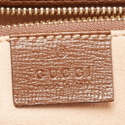 Pre Owned Gucci Beige/Brown GG Supreme Canvas and Leather 1955 Horsebit Shoulder Bag